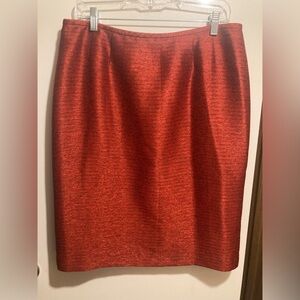 Kasper red shimmery skirt